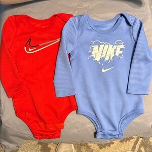 Nike Kids Red and Blue Bodysuit Set